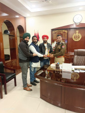 पुलिस कमिश्नर कुलदीप सिंह चहल जालंधर आने पर स्वागत किया